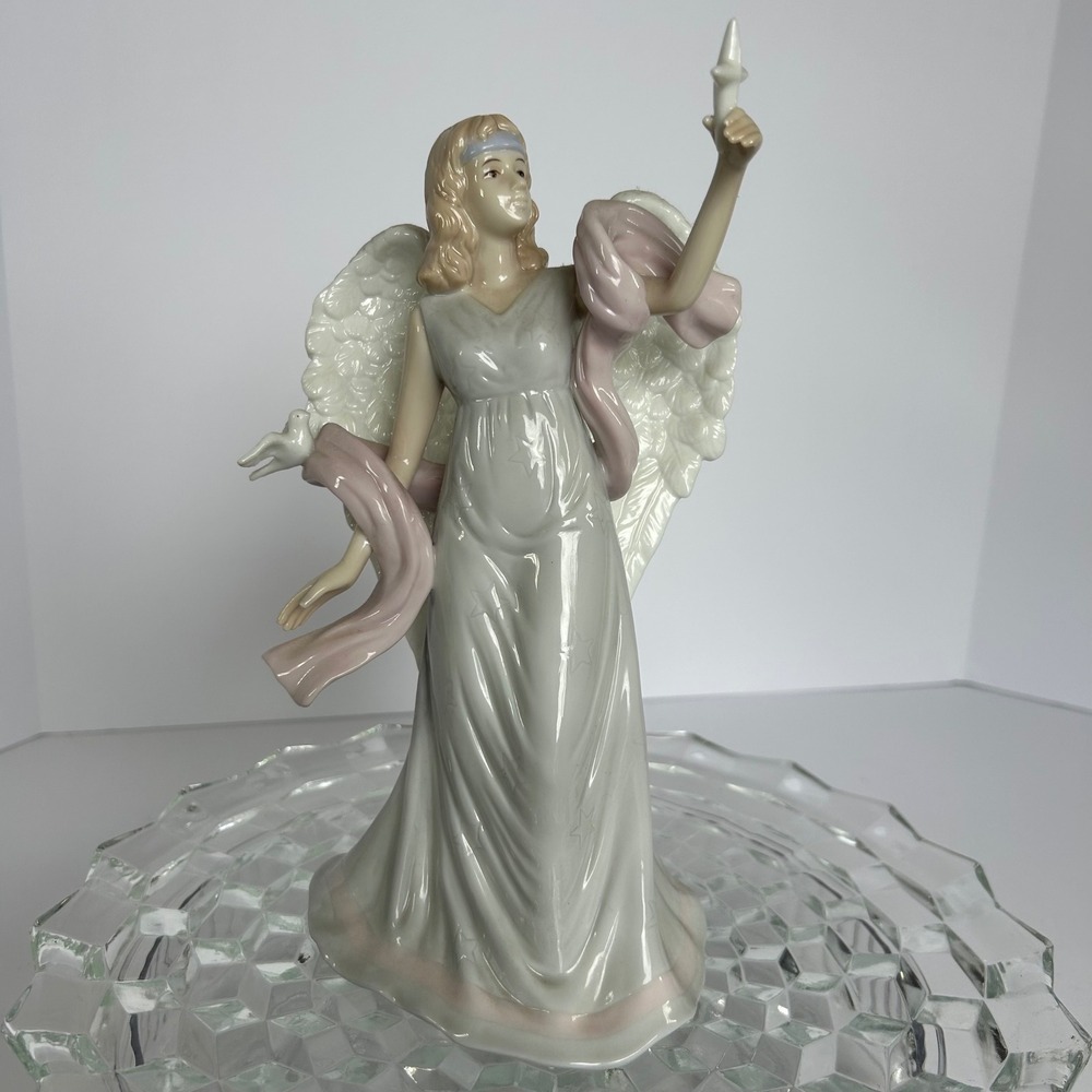 Bellezza Hope Angel Figurine Star Blue Gray Dress Home Decor Religious Gift